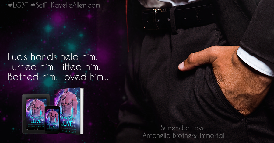 A *hot* breakfast with Luc #Excerpt Surrender Love #SciFi #MMromance 